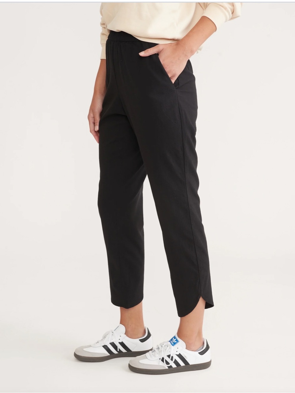 Marine Layer Allison Pant Black TENCEL Pull-On XS